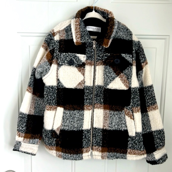 Kids Plaid Shacket - Picture 1 of 3